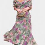 Luana - Elegantna obleka z V-izrezom