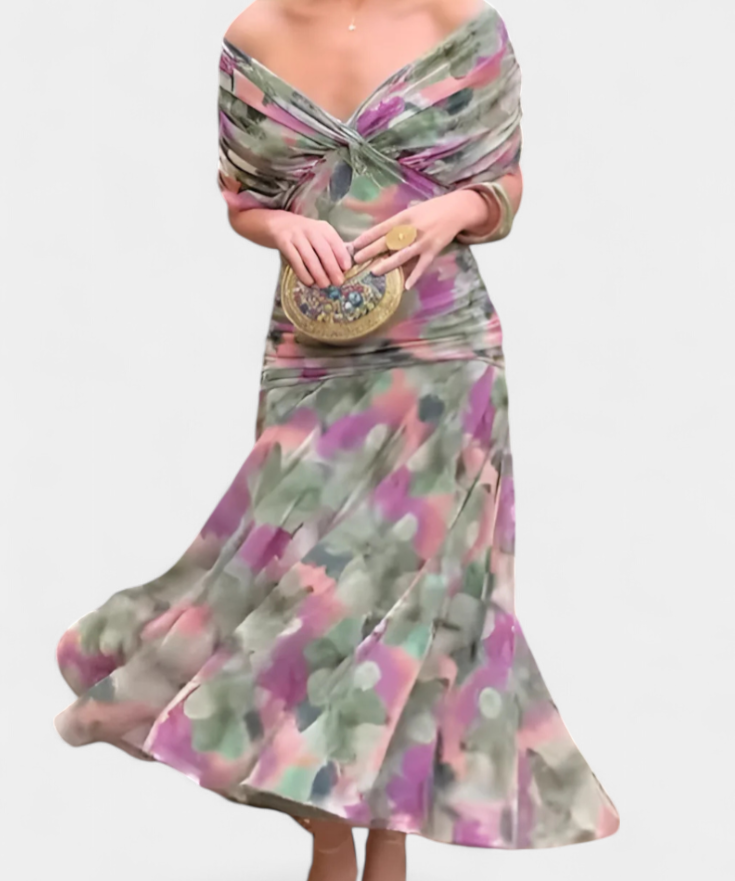Luana - Vestido elegante com decote em V