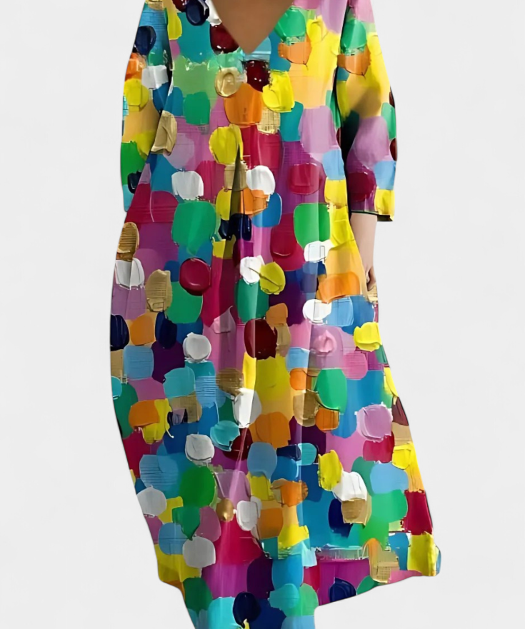 Ana - Vestido Fluido com Estampa