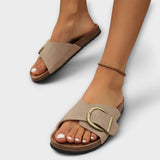 Margarida - Sandálias de cortiça para mulher com design de fivela