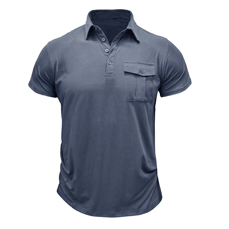 Camisa de algodão com bolsos