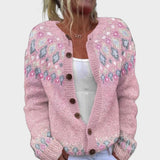 Daniela - Jesenski cvetlični cardigan