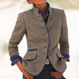 Valéria - Elegantni Cardigan z Visokim Ovratnikom