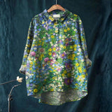 Inês - Vintage cvetlična casual srajca