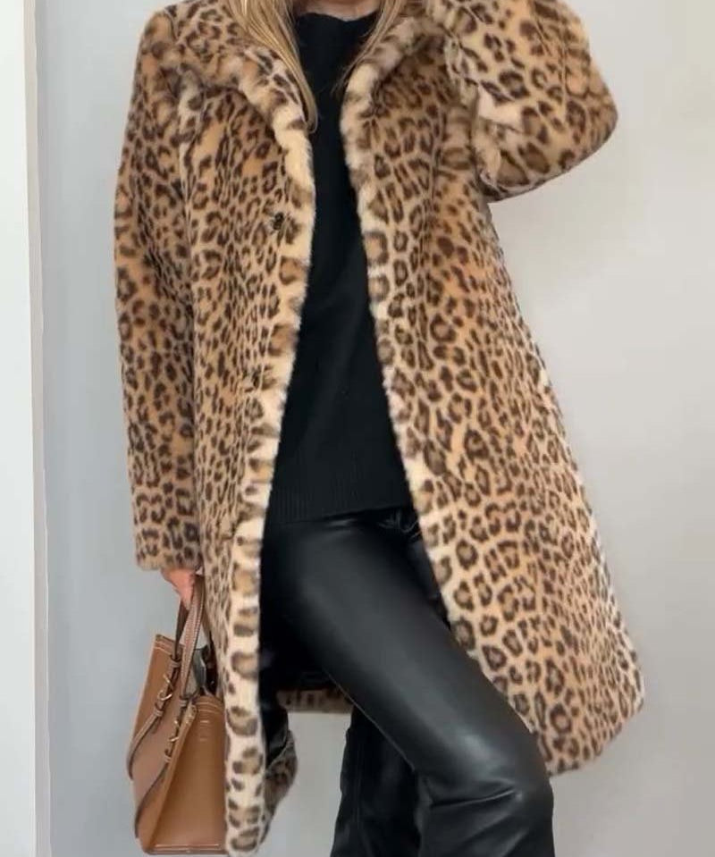 Leia - Casaco Comprido Leopardo