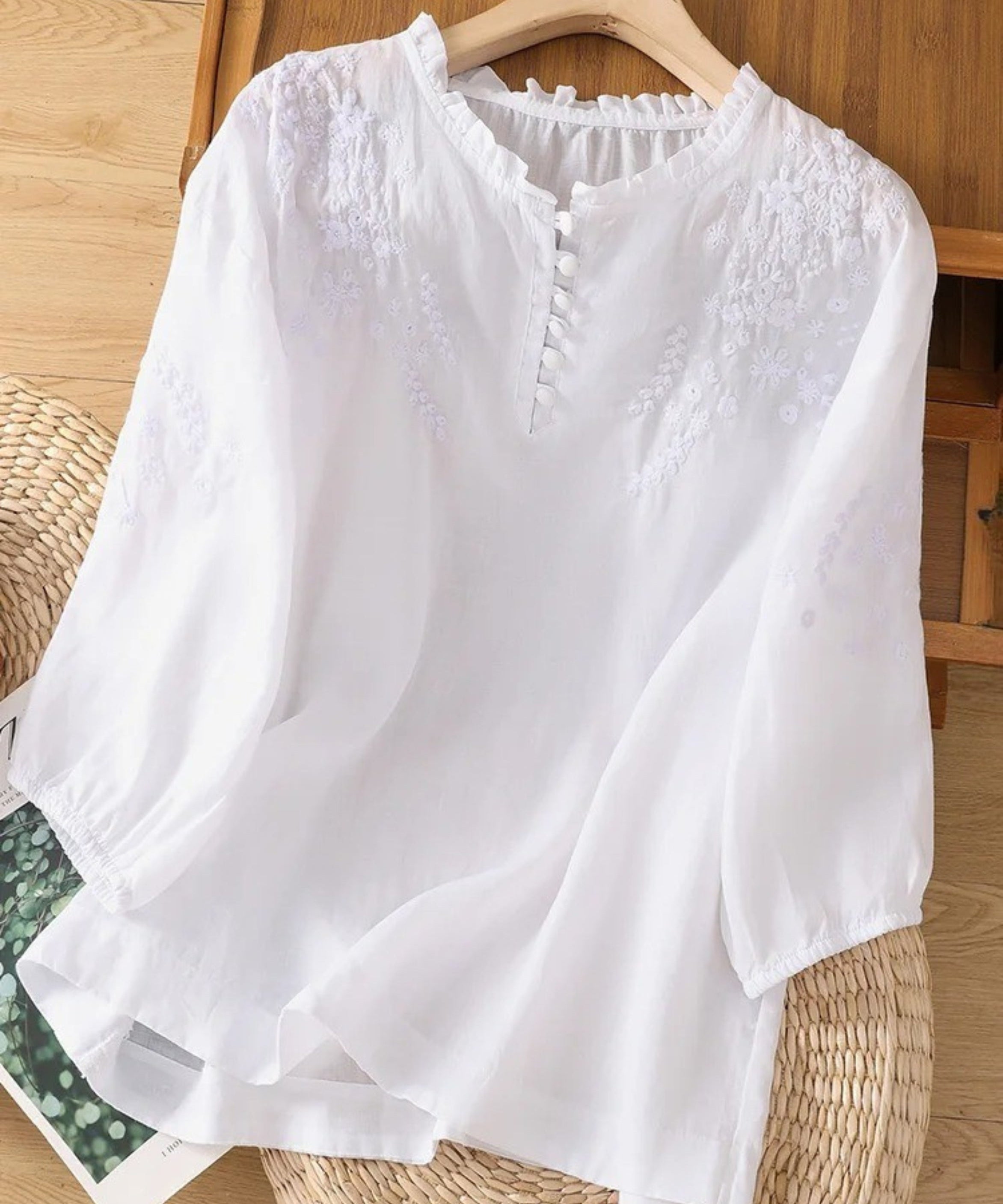 Cassiana - Blusa de Algodão e Linho