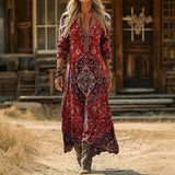 Maria - Casual obleka z dolgimi rokavi z vintage navdihom