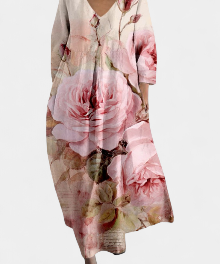 Ana - Vestido Fluido com Estampa
