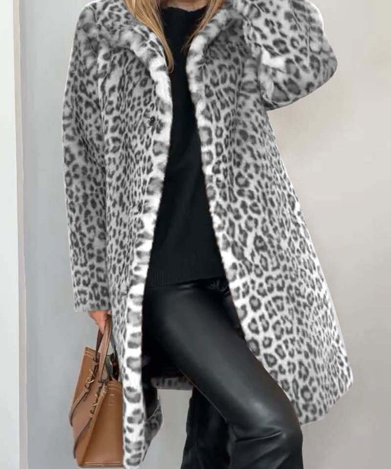 Leia - Casaco Comprido Leopardo