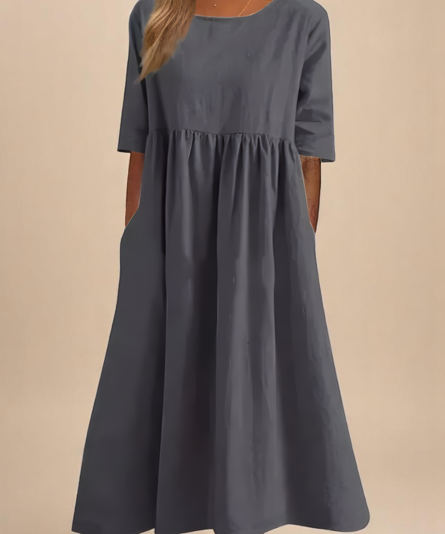 Minea - Vestido Em Algodão Arejado