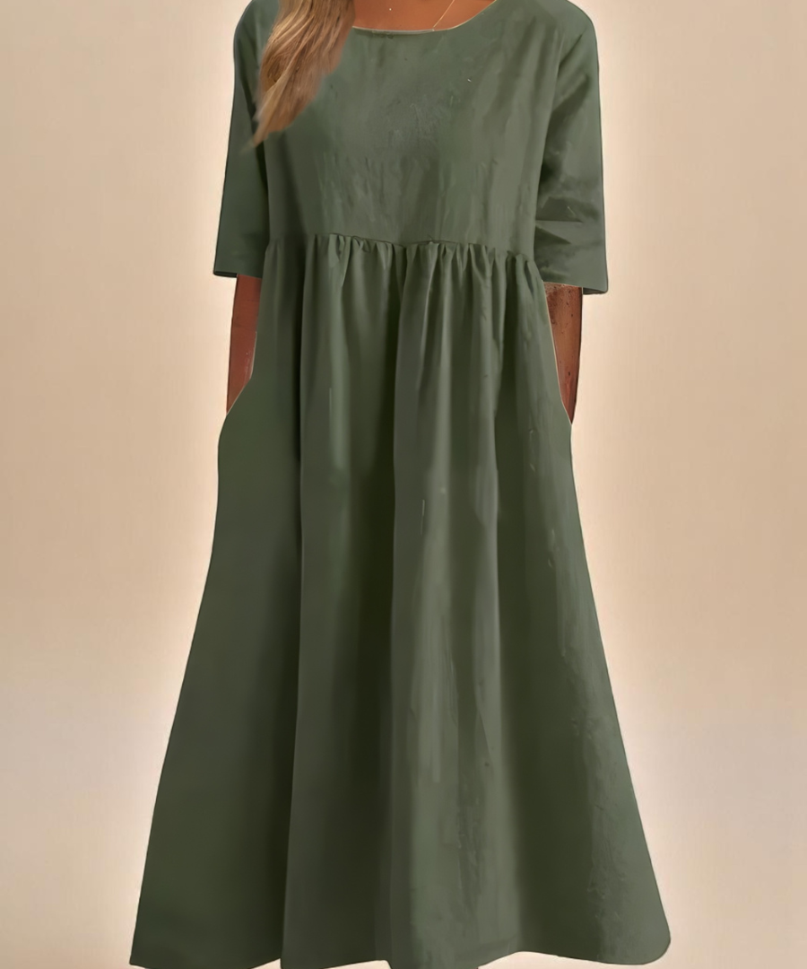 Minea - Vestido Em Algodão Arejado