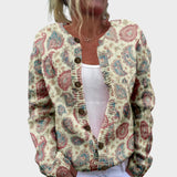 Lara - Jesenski cvetlični cardigan