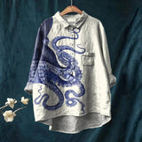Amélia - Casual T-shirt z Natisnjenimi Oktopodnimi Lovkami