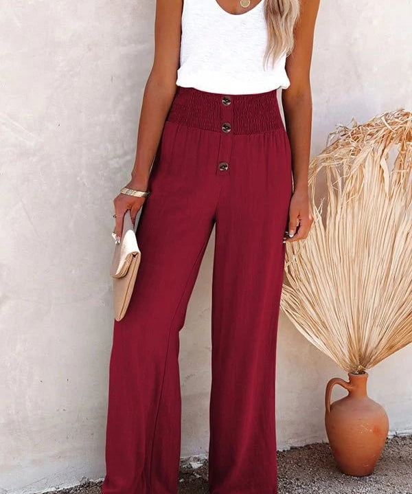 Rosa | Pantalón de Cintura Alta Relajado