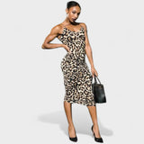 Leopard - Seksi Oprijeta Obleka