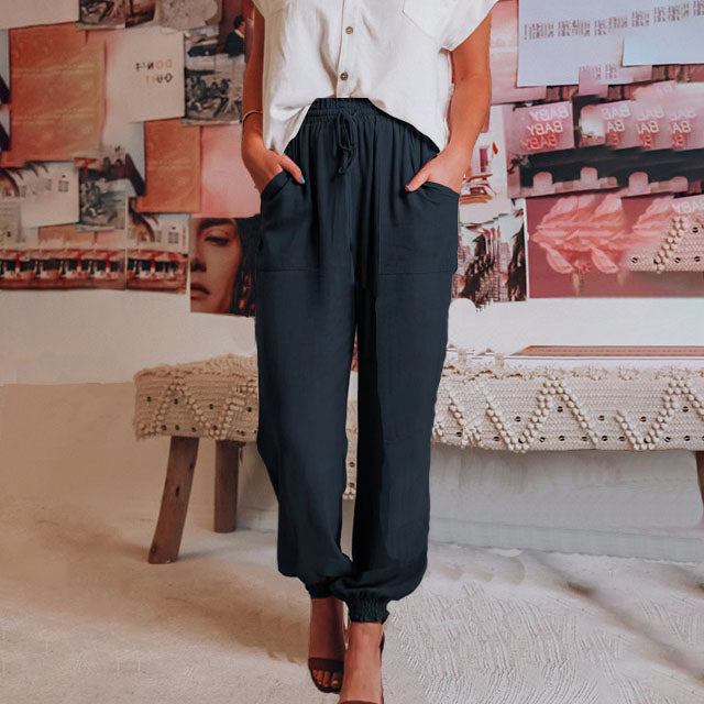Elena | Pantalones Elegantes con Cordón