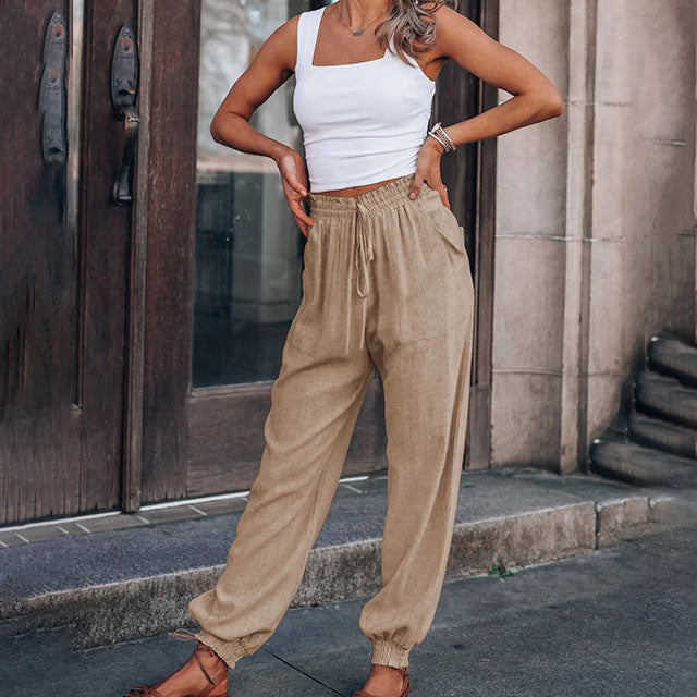Elena | Pantalones Elegantes con Cordón
