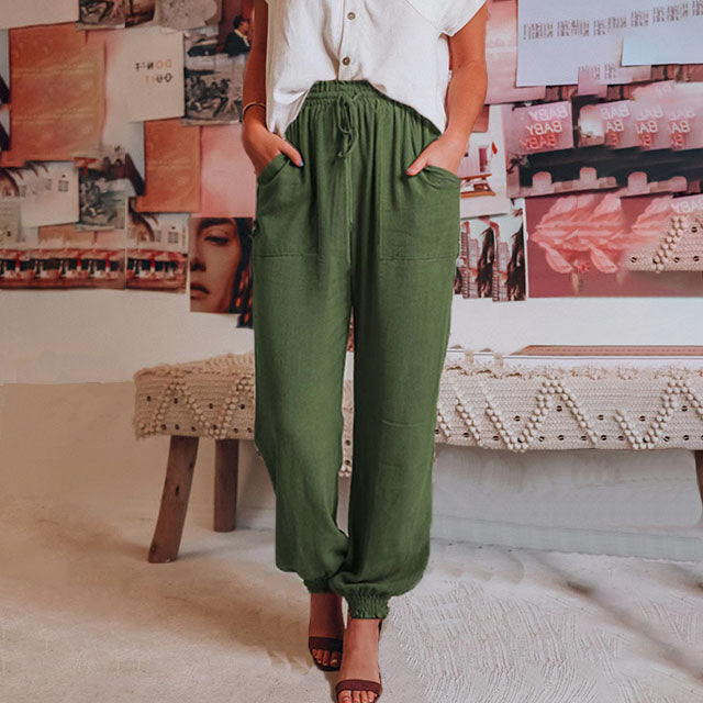 Elena | Pantalones Elegantes con Cordón