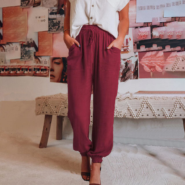 Elena | Pantalones Elegantes con Cordón