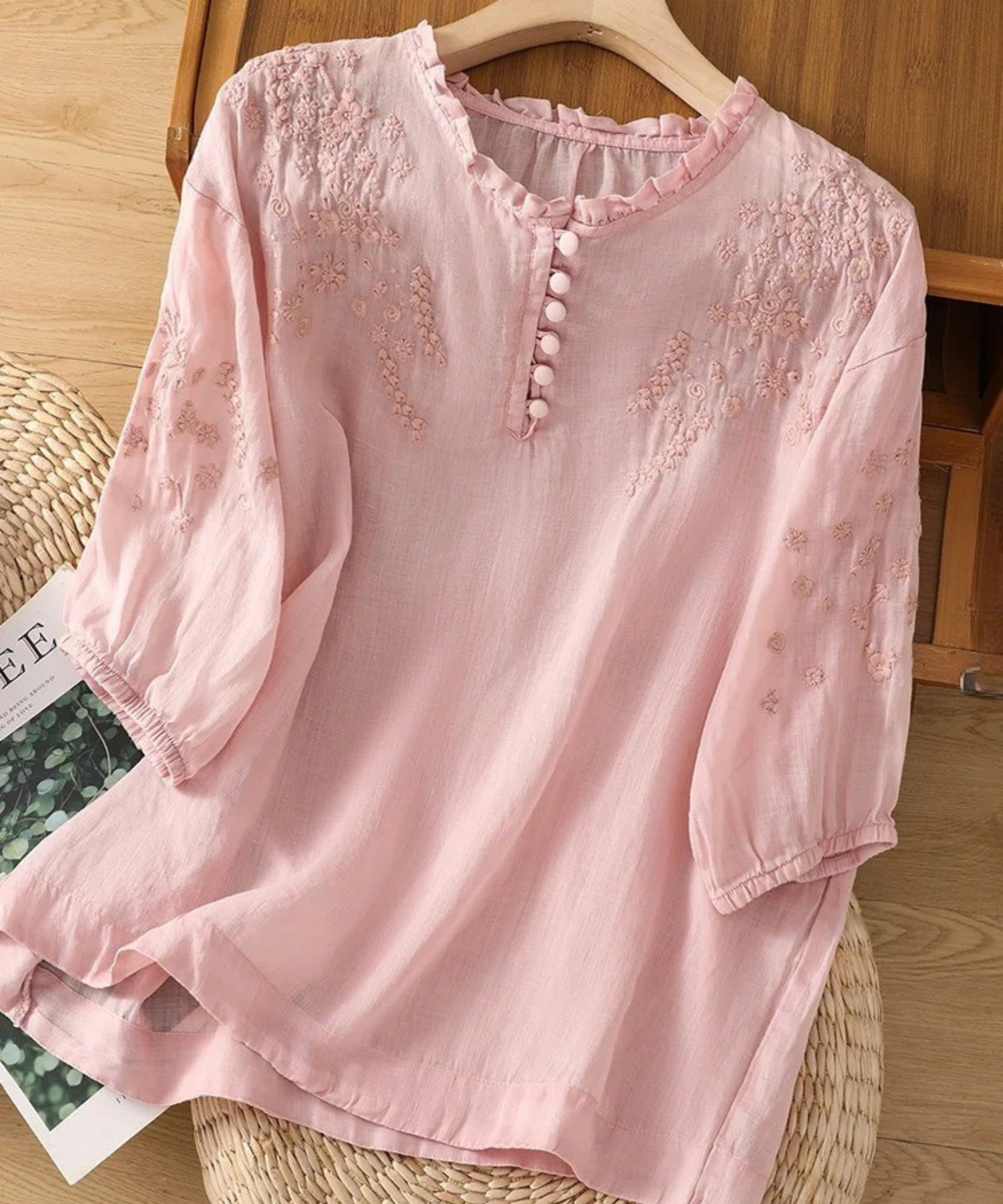 Cassiana - Blusa de Algodão e Linho