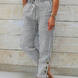 Jimena | Pantalón Rayado Casual
