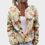 Carolina - Jesenski cvetlični cardigan