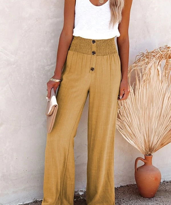 Rosa | Pantalón de Cintura Alta Relajado