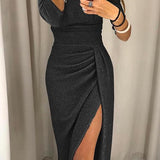 Natália - Chic obleka z odprtimi rameni
