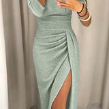 Natália - Chic obleka z odprtimi rameni