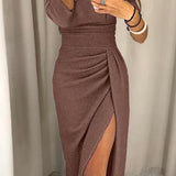 Natália - Chic obleka z odprtimi rameni
