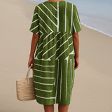 Eira - Vestido Verde com Padrão Geométrico