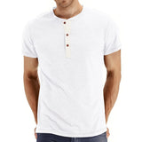 T-Shirt Henley - Mehka Tkanina S Kratko Ovratnico
