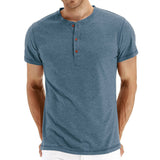 T-Shirt Henley - Mehka Tkanina S Kratko Ovratnico