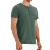 T-Shirt Henley - Mehka Tkanina S Kratko Ovratnico