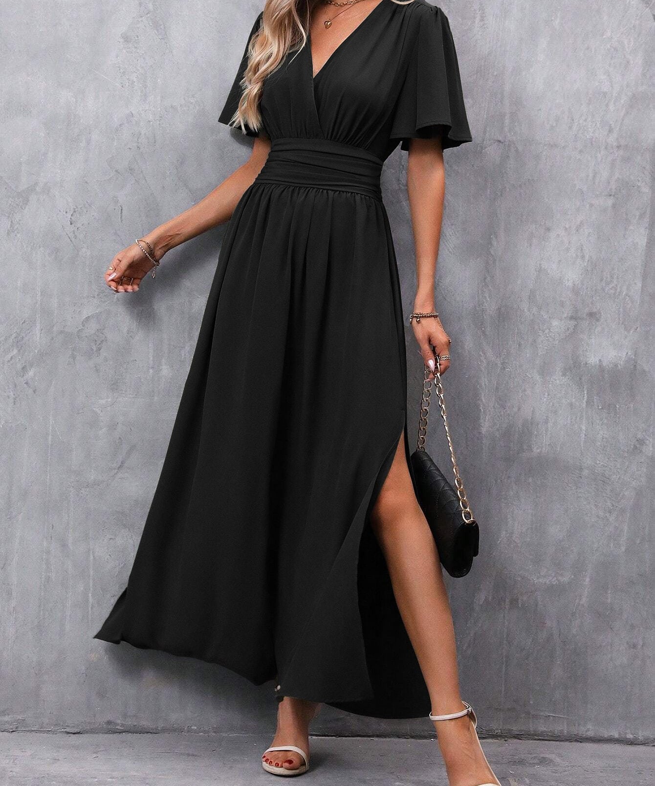 Eterna - Vestido Maxi Elegante Preto