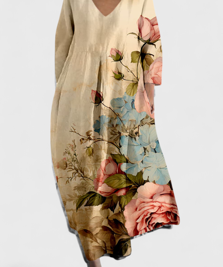 Ana - Vestido Fluido com Estampa