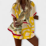 Filipa - Kratka Leopardja Chic Komplet