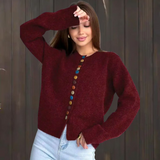 Nicole - Kardigan z Detajli Gumbov