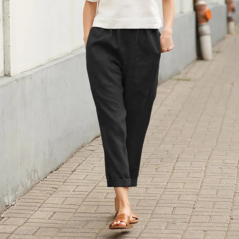 Marina | Pantalones Amplios con Bolsillos