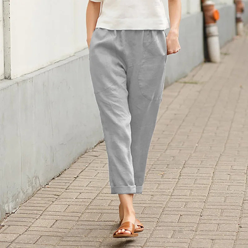 Marina | Pantalones Amplios con Bolsillos