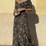 Luana - Elegantna obleka z V-izrezom
