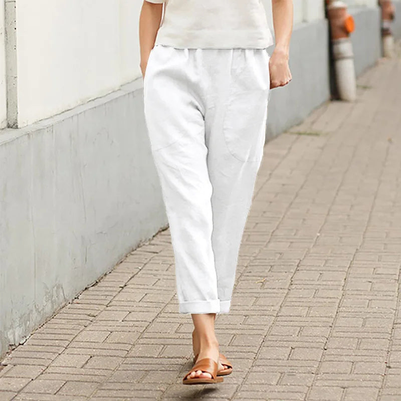 Marina | Pantalones Amplios con Bolsillos