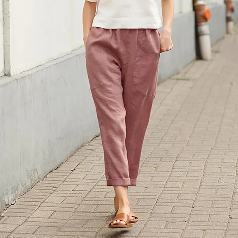 Marina | Pantalones Amplios con Bolsillos