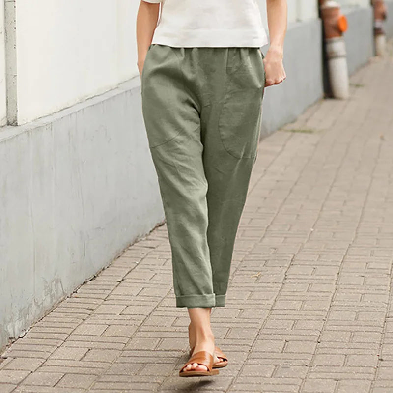 Marina | Pantalones Amplios con Bolsillos