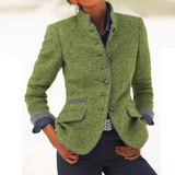 Valéria - Elegantni Cardigan z Visokim Ovratnikom