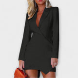 Blazer obleka z dolgimi rokavi