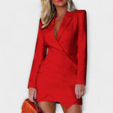 Dolga blazer obleka