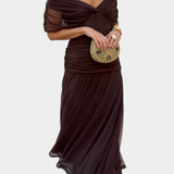 Luana - Elegantna obleka z V-izrezom