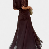 Luana - Elegantna obleka z V-izrezom