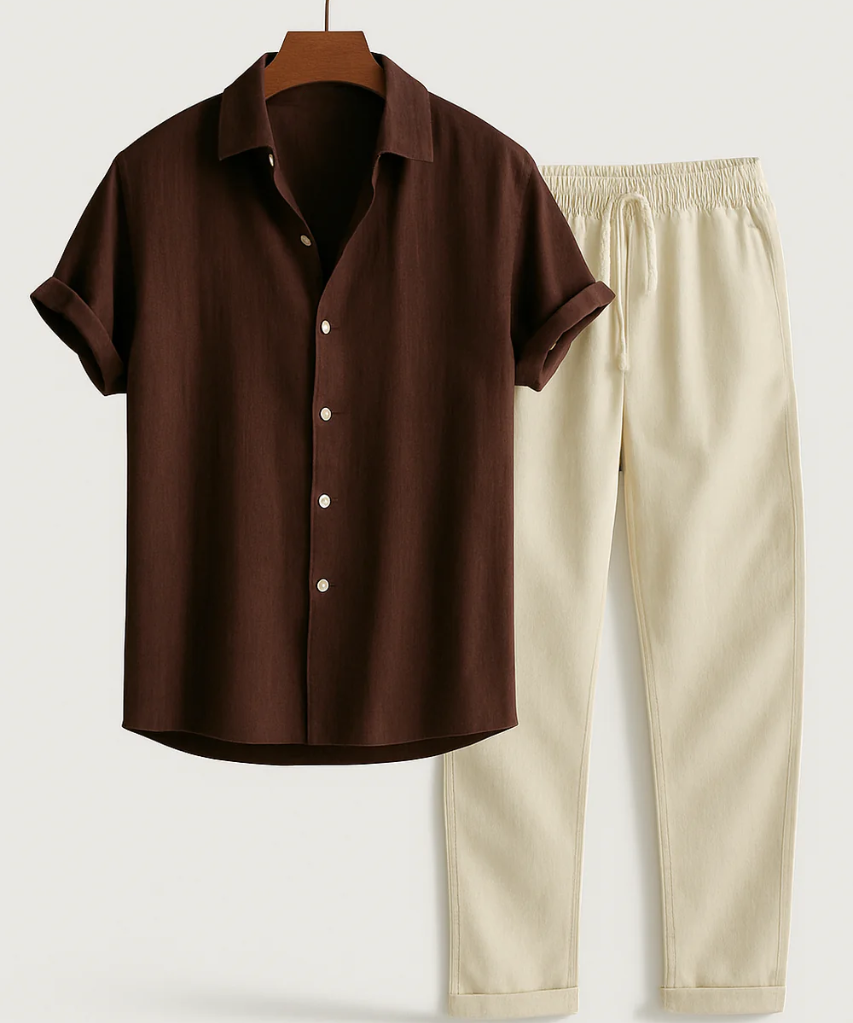 Conjunto de Camisa e Calças - Verão